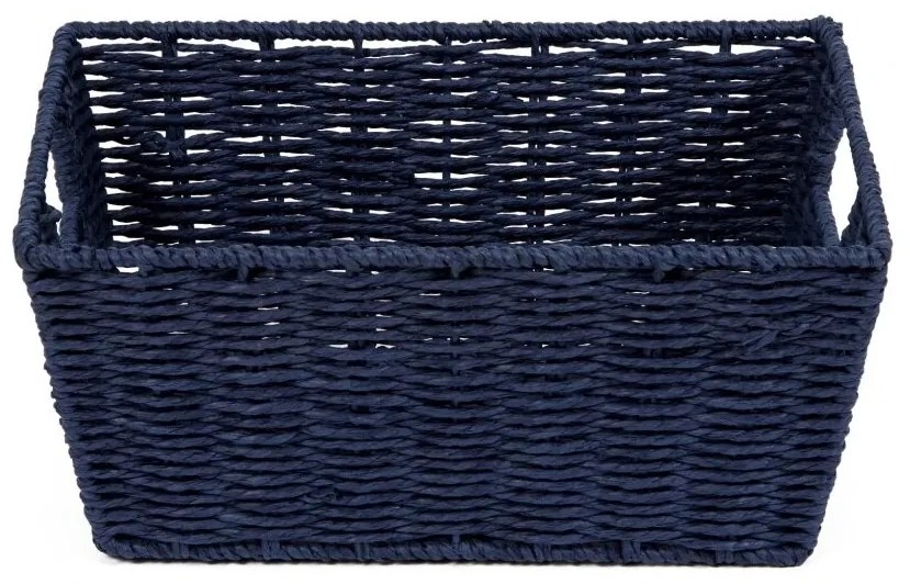 Compactor Ručne pletený košík ETNA, 31 x 24 x 14 cm, modrá