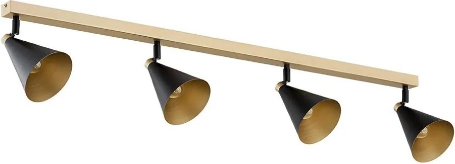 Argon 1805 - Bodové svietidlo LUCINDA 4xE14/7W/230V čierna/zlatá