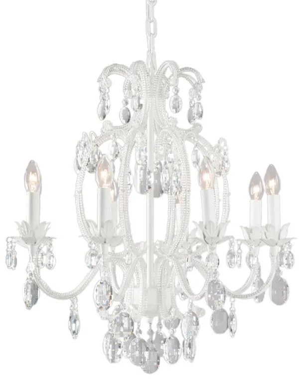 Biely krištáľ luster do obývačky 70*70