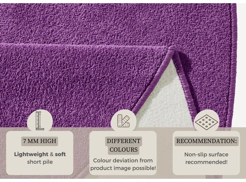 Tmavofialový okrúhly koberec ø 133 cm Fancy – Hanse Home