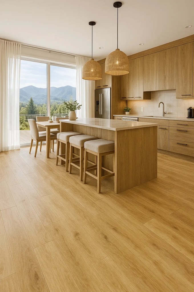 PVC podlaha - lino Texalino Supreme 266 Vero, na mieru, šíře 2m,3m,4m,5m, béžová, filc, chodba / predsieň, Beauflor