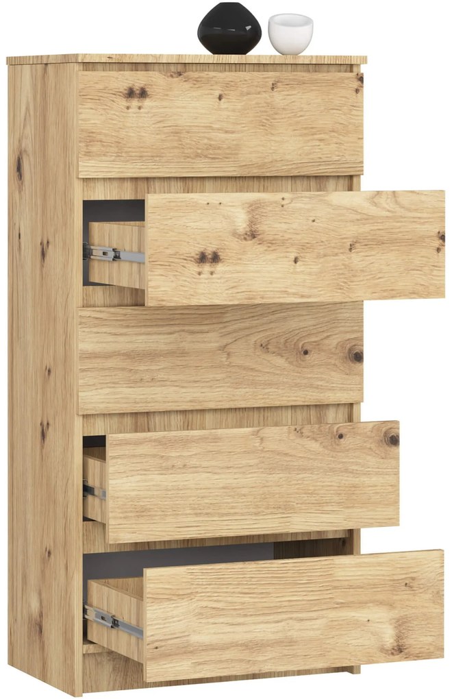 Komoda Kuba 60 cm - 5 zásuviek dub artisan