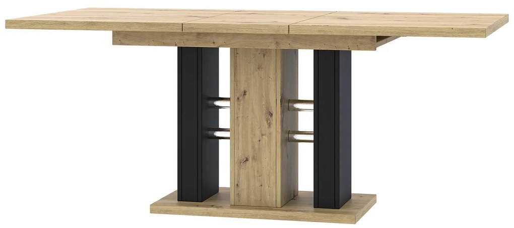 Jedálenský stôl Wamo (artisan + čierna) (pre 6 až 8 osôb). Akcia -20%. Vlastná spoľahlivá doprava až k Vám domov. 1055272
