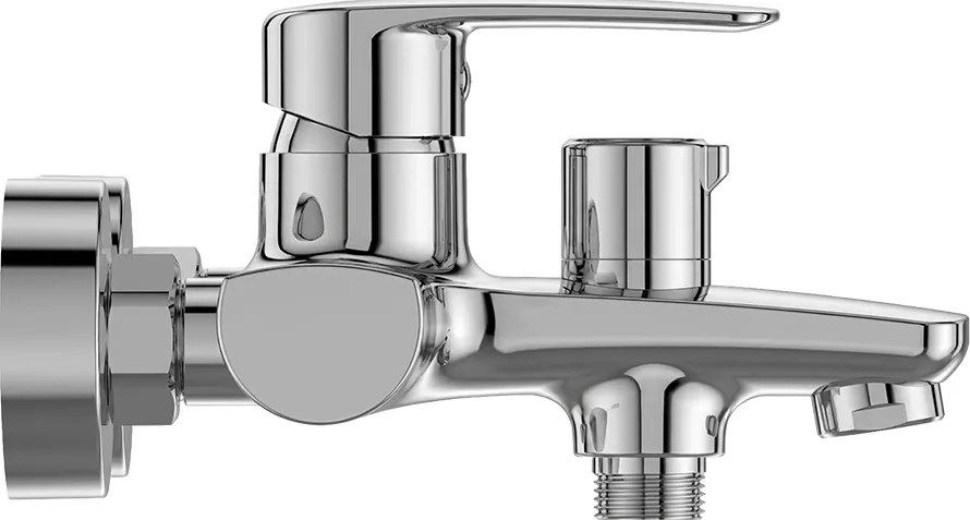 Mereo Pego, vaňová nástenná batéria, 150 mm, s keramickým prepínačom, bez príslušenstva, chróm, MER-CB90104P