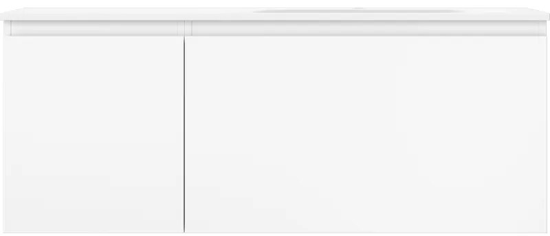 Mexen Orio, kúpeľňová skrinka 120 cm s pravým umývadlom Vela, 1S, 1D, biela matná, 91A13-12047-3-BBFF01-W23P01