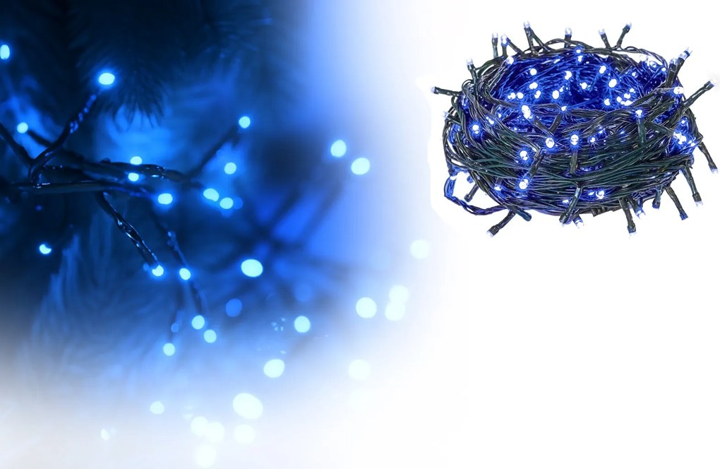 Vianočné svetielka vnútorné modré 300 LED