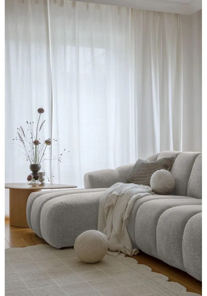 Svetlosivá rohová pohovka (ľavý roh/s leňoškou) Shell – Miuform