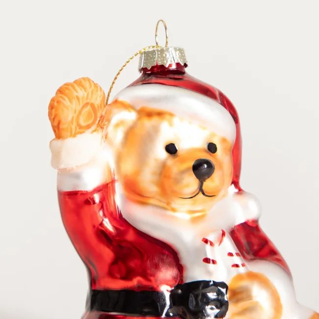 Závesná vianočná dekorácia GLASSO medvedík 751936