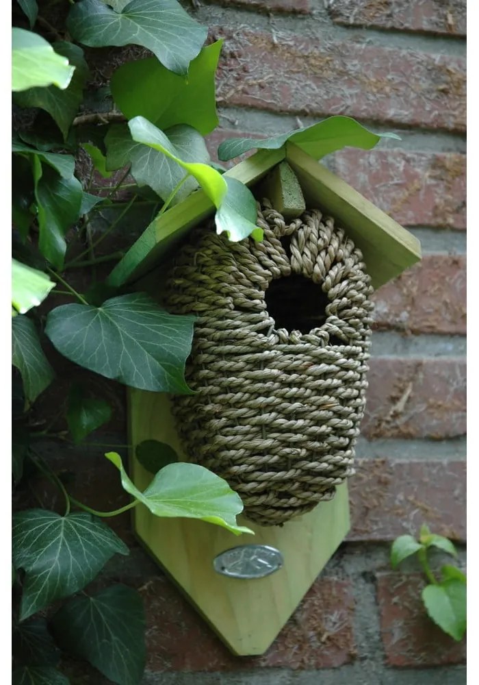 Vtáčia búdka z morskej trávy Esschert Design, výška 26,2 cm