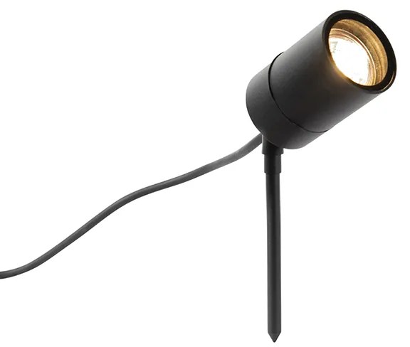 Bodové svetlo Spike čierne nastaviteľné IP44 - Solo