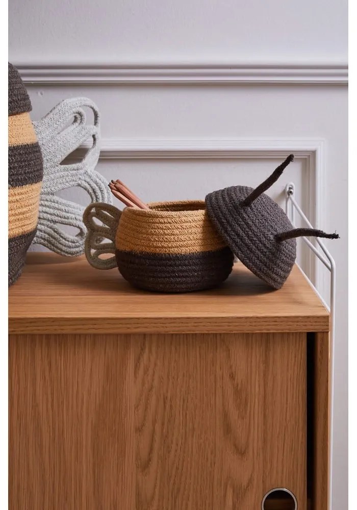 Látkový detský kôš na hračky ø 15x15 cm Baby Bee – Lorena Canals