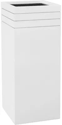 Line-Up Square Matt white biely kvetináč (s vnutrom) 34x34x100 cm