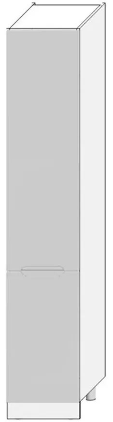 Kuchynská skrinka Zoya D40sł 2133 Pl 2fr Svetlo šedá mat/biely