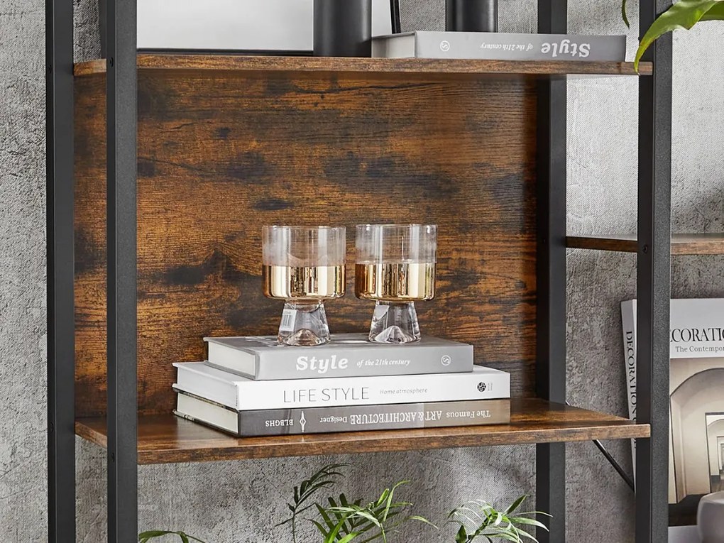 Knižnica TAYLOR 14 políc 166x158 cm, rustikálne hnedá