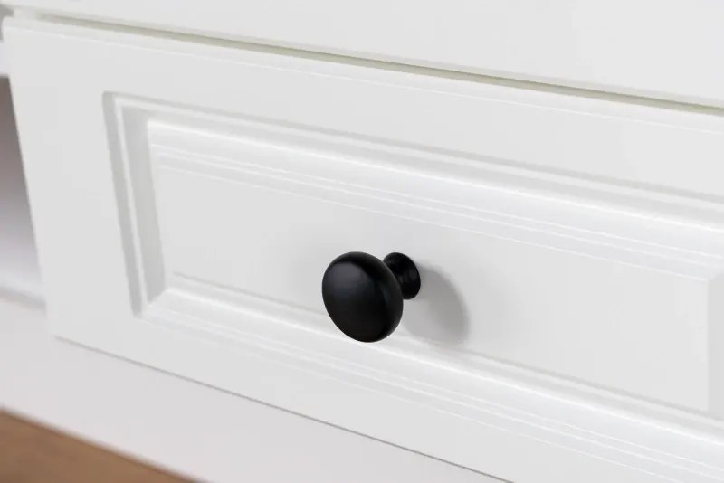 Kredenc 120 LADY biela, biela/crystal white