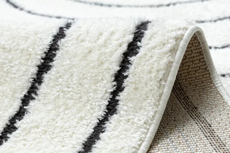 Dywany Łuszczów, Kusový koberec Mode 8494 geometric cream/black, 160x220, biela, čiernobiela, chodba / predsieň