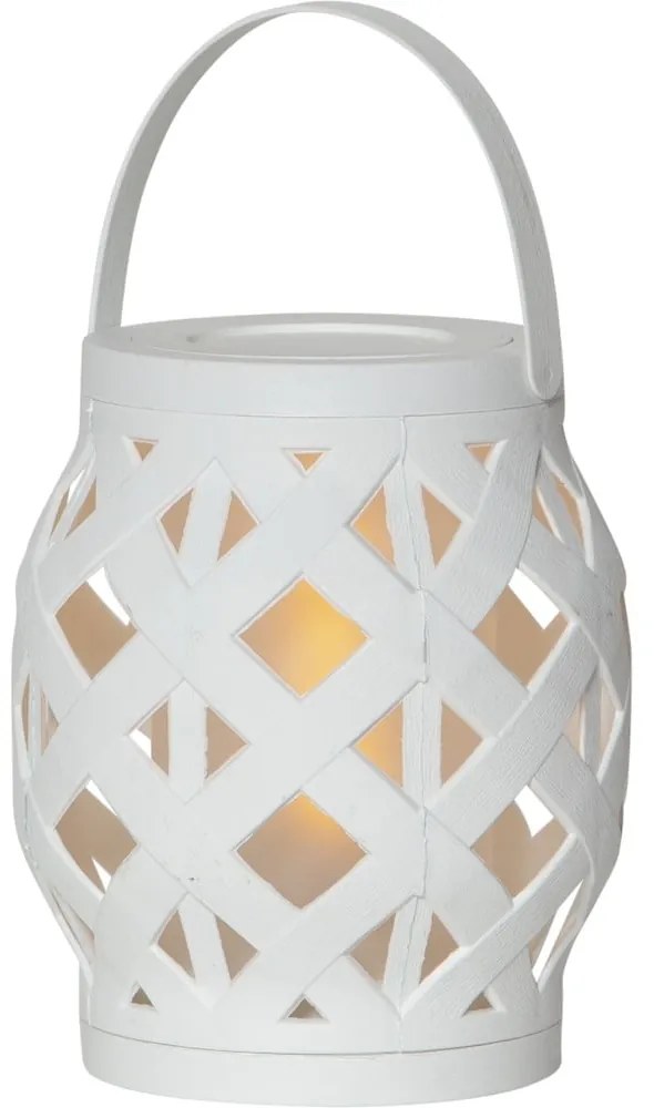 Biely lampáš Star Trading Flame Lantern, výška 16 cm