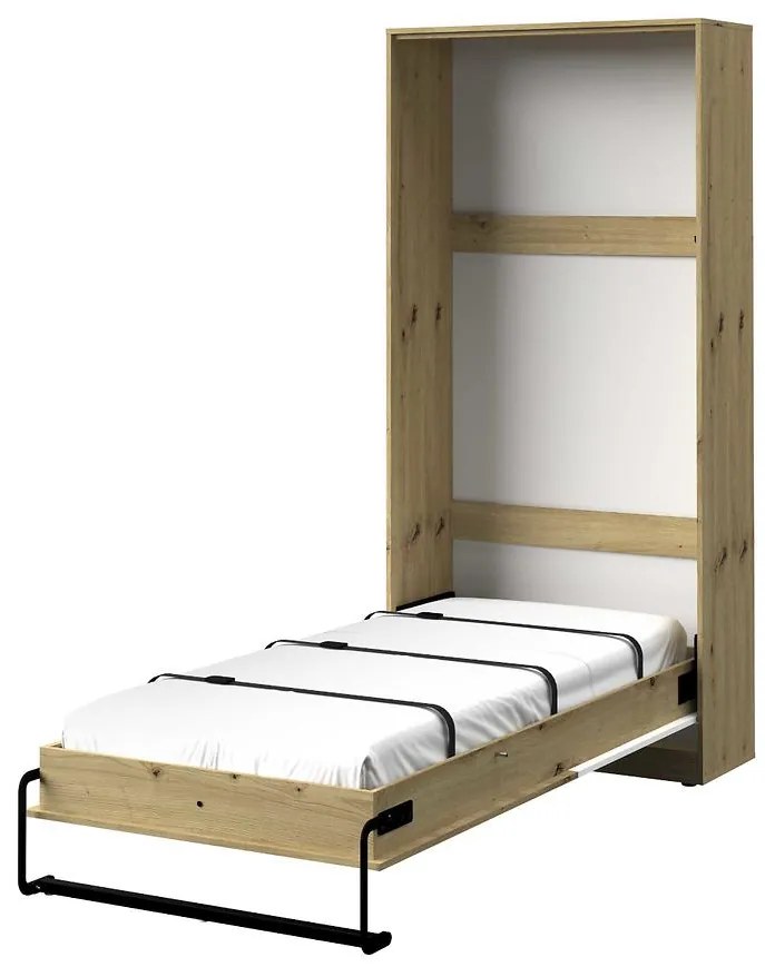 Sklápacia posteľ  vertikálne Nero 15 – Biely Lesk