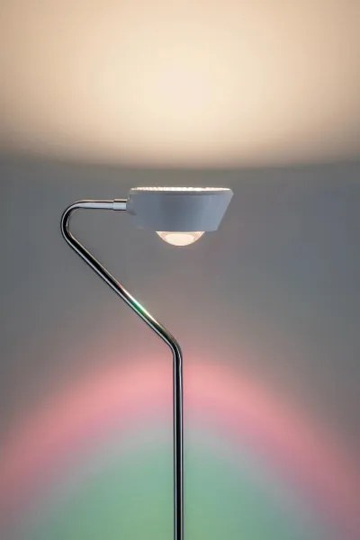 Paulmann 70920 - LED/7,5W Stmievateľná stojacia lampa RAMOS 230V biela/lesklý chróm