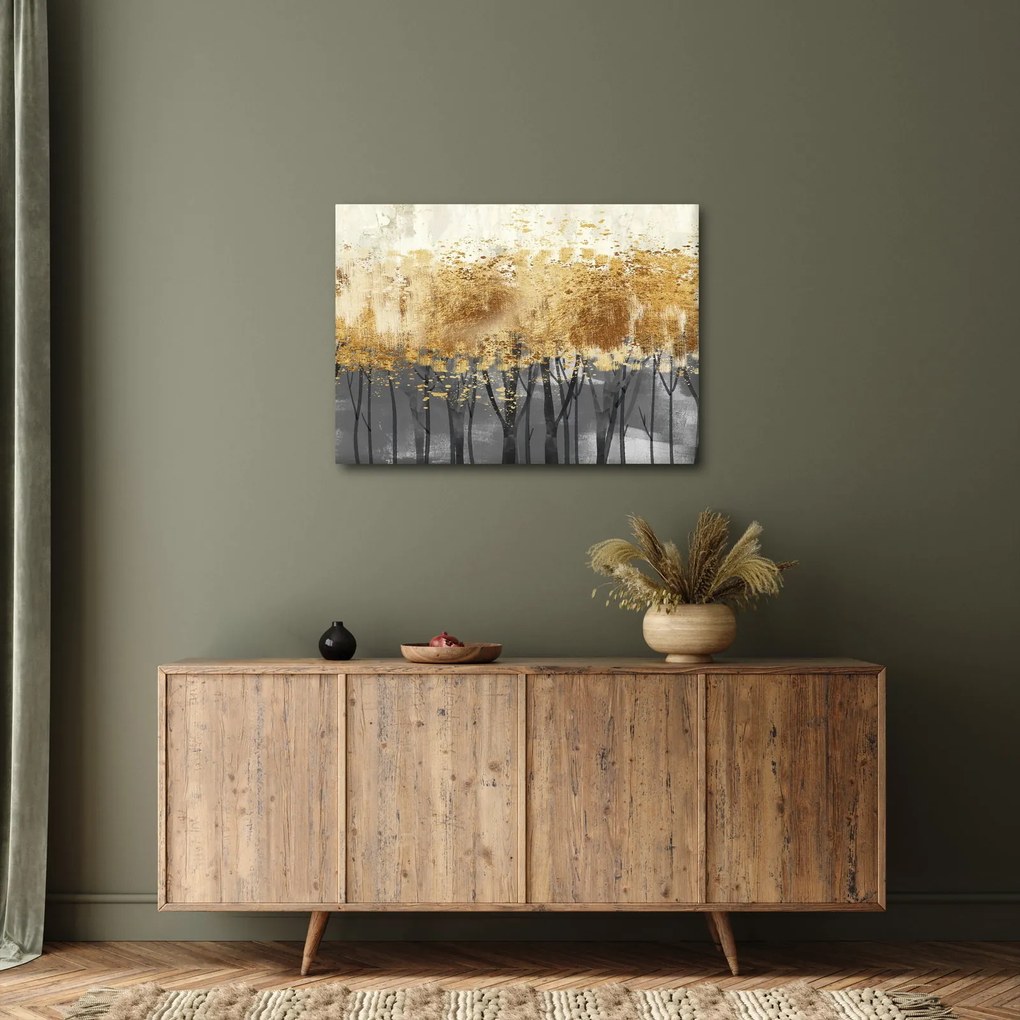Obraz - Zlaté stromy (70x50 cm)