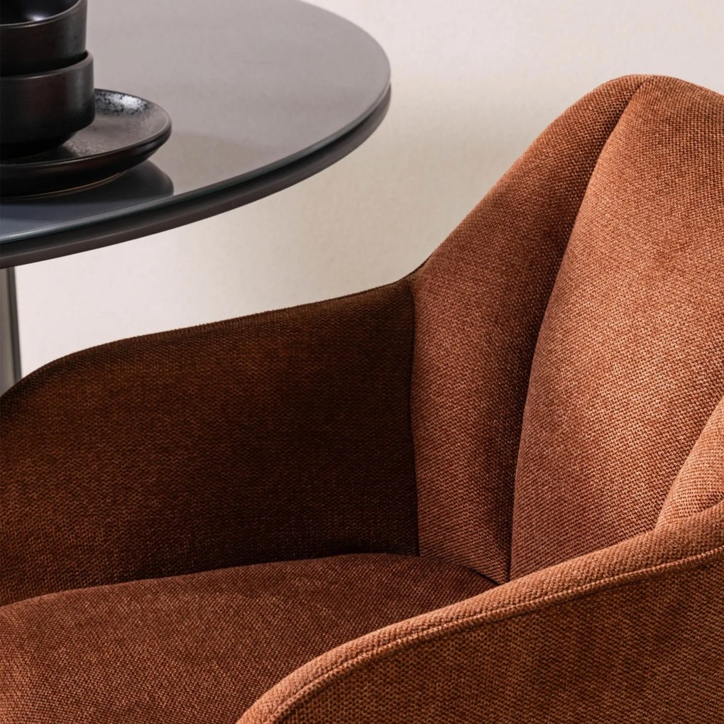 Jídelní křeslo Berisso měděné/černé