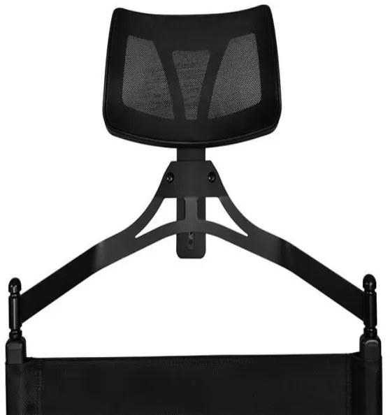 Duralová skladacia kozmetická stolička s opierkou hlavy čierna 9957