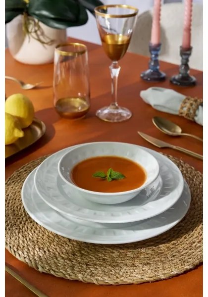 Jedálenská súprava 18 ks biela/porcelán