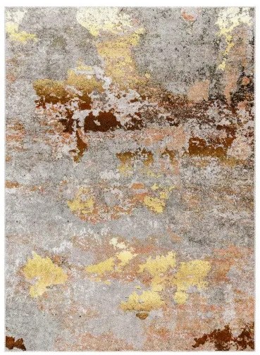 Dywany Łuszczów, Kusový koberec Miro 51463.802 Abstraction grey/gold, 120x170, viacfarebná, kuchyňa