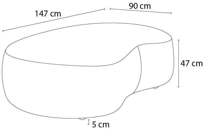 Biela podnožka z textílie bouclé Saint-Germain – Bobochic Paris