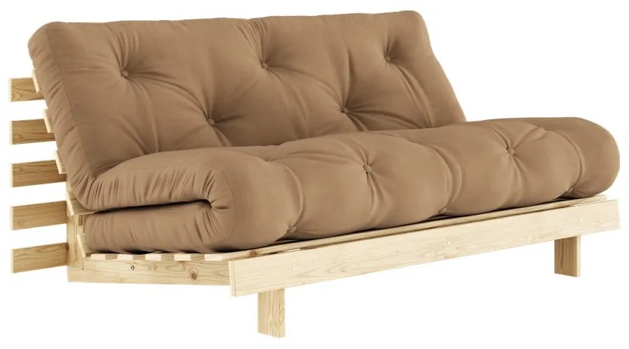 Hnedá rozkladacia pohovka 160 cm Roots - Karup Design