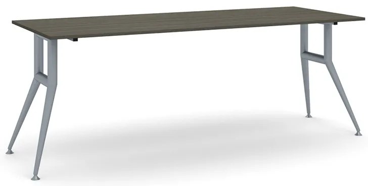 Rokovací kancelársky stôl WIDE, 220x80 cm, wenge