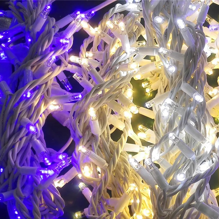 Vianočné svetielka LED záclona FLASH studená biela 1000 LED