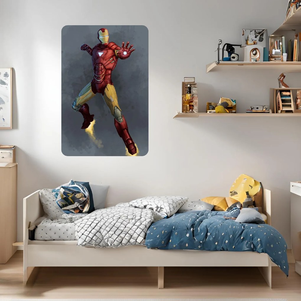60x90cm Ironman - textilná nálepka na stenu