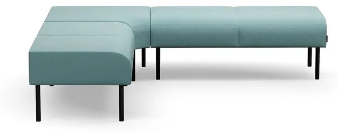 Rohová pohovka bez operadla VARIETY, vnútorný oblúk, látka Pod CS, tyrkysová