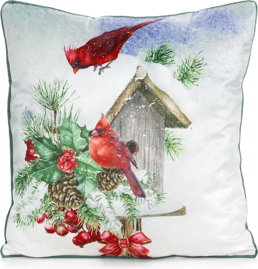 VIANOČNÁ DEKORAČNÁ OBLIEČKA NA VANKÚŠ COZY2 45X45 CM VZOROVANÁ