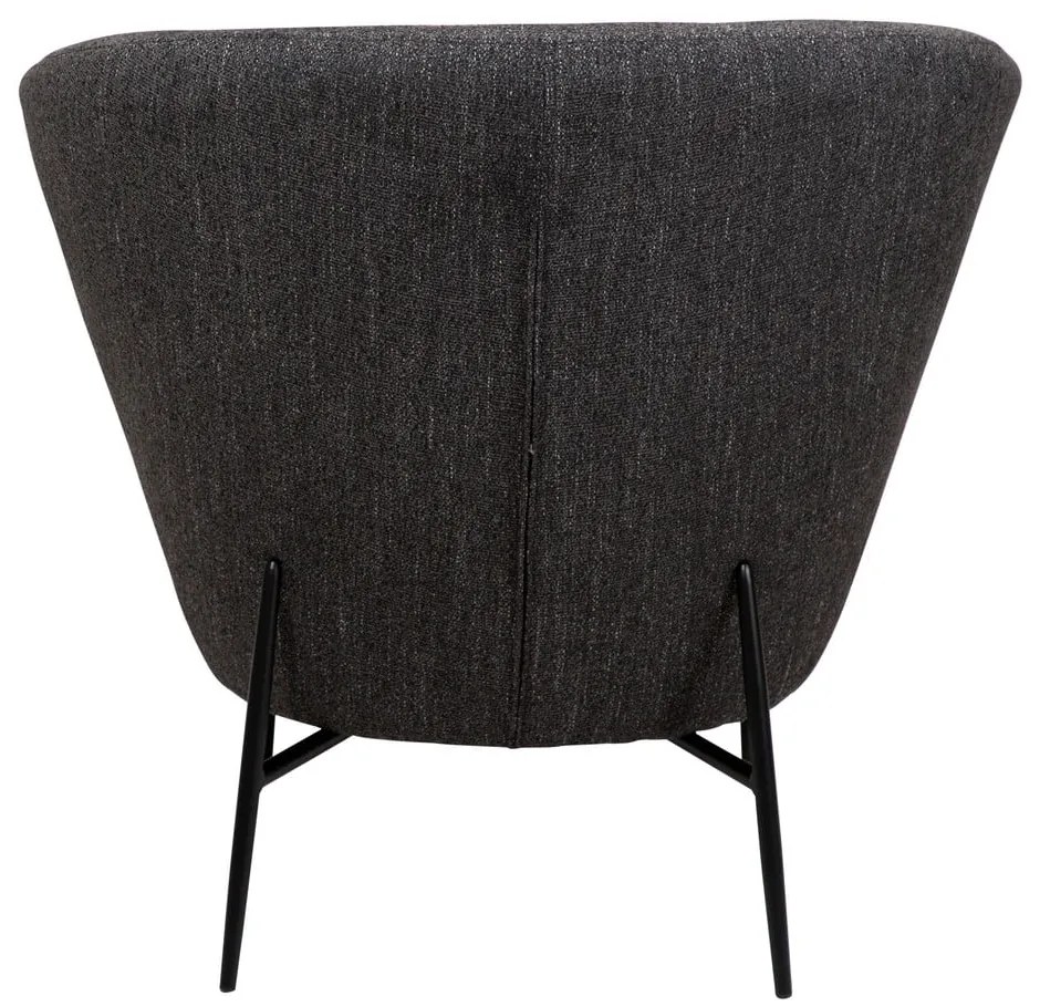 Antracitové kreslo z textílie buklé Orbit – DAN-FORM Denmark
