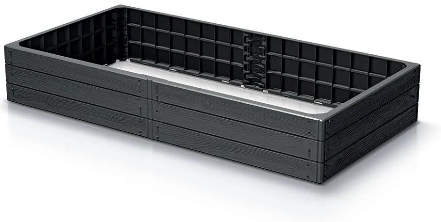 Prosperplast Vyvýšený záhon 149,2x75,6x25cm Base woody antracit