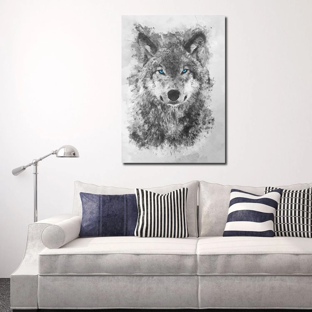 Gario Obraz na plátne Vlk s modrými očami - SyanArt Rozmery: 70 x 100 cm