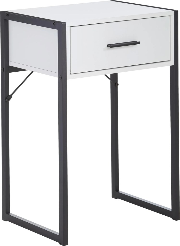 XXXLutz NOČNÝ STOLÍK, čierna, biela, 41/60/30 cm Livetastic - Online Only spálne - 007968014511