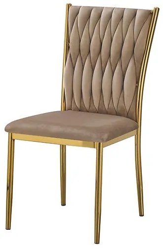 Stolička Glamour 12512 béžová/zlatý