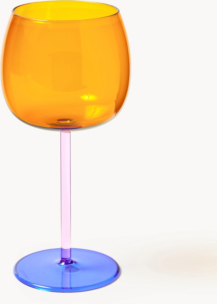 Ručne fúkané poháre na červené víno Karisa, 4 ks