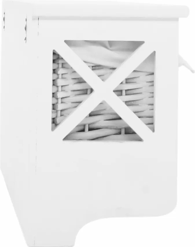 Vešiaková polica s košíkmi Rafaello, biela