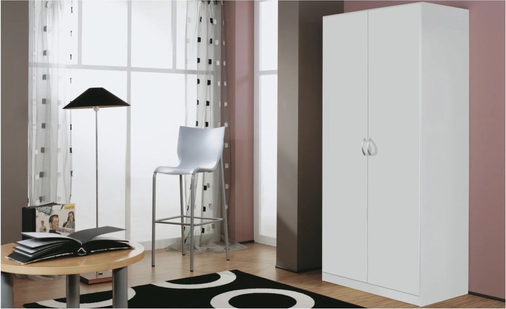 Sconto Šatníková skriňa CASE 3731 biela