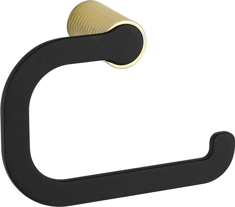 Mexen Base držiak na toaletný papier, Čierna/Zlatá - 7088233-57