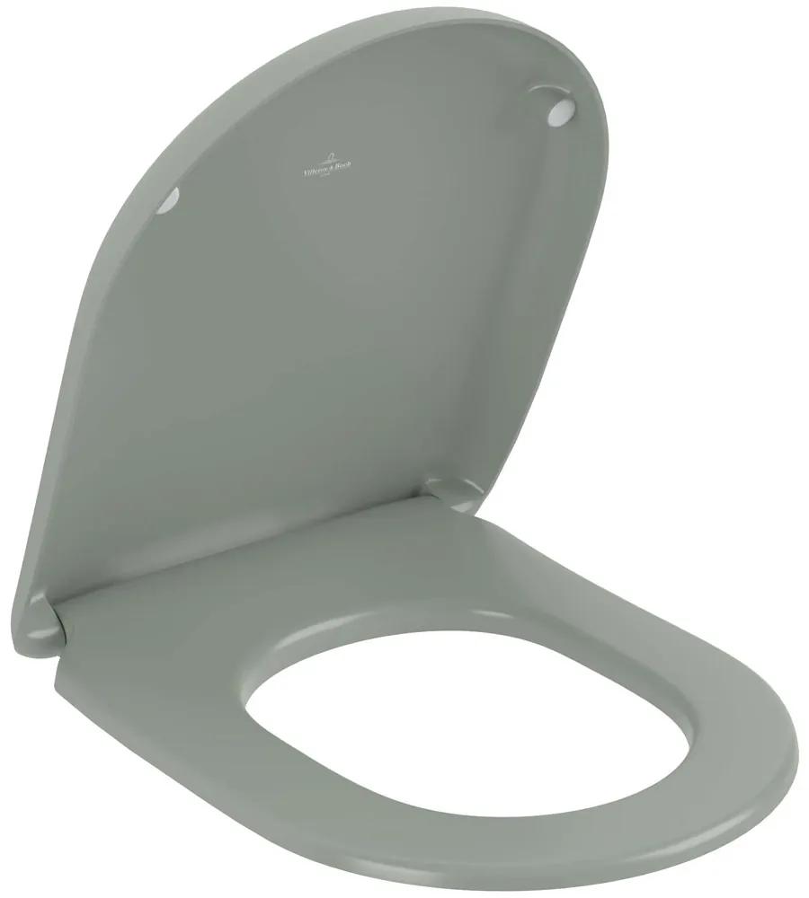 VILLEROY &amp; BOCH Antao WC sedátko s poklopom, s funkciou QuickRelease a Softclosing, biela alpská, Morning Green, 8M67S1R8