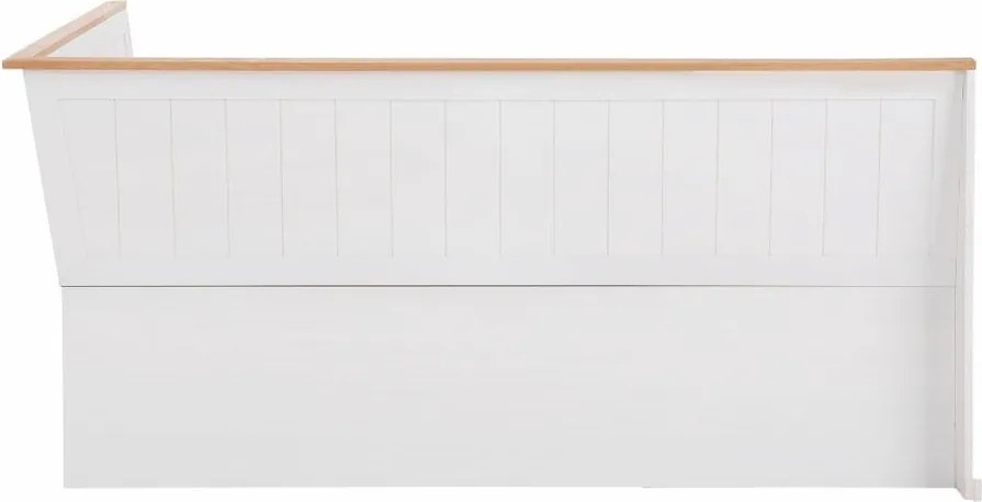 Biela rohová lavica z masívneho borovicového dreva Støraa Silas