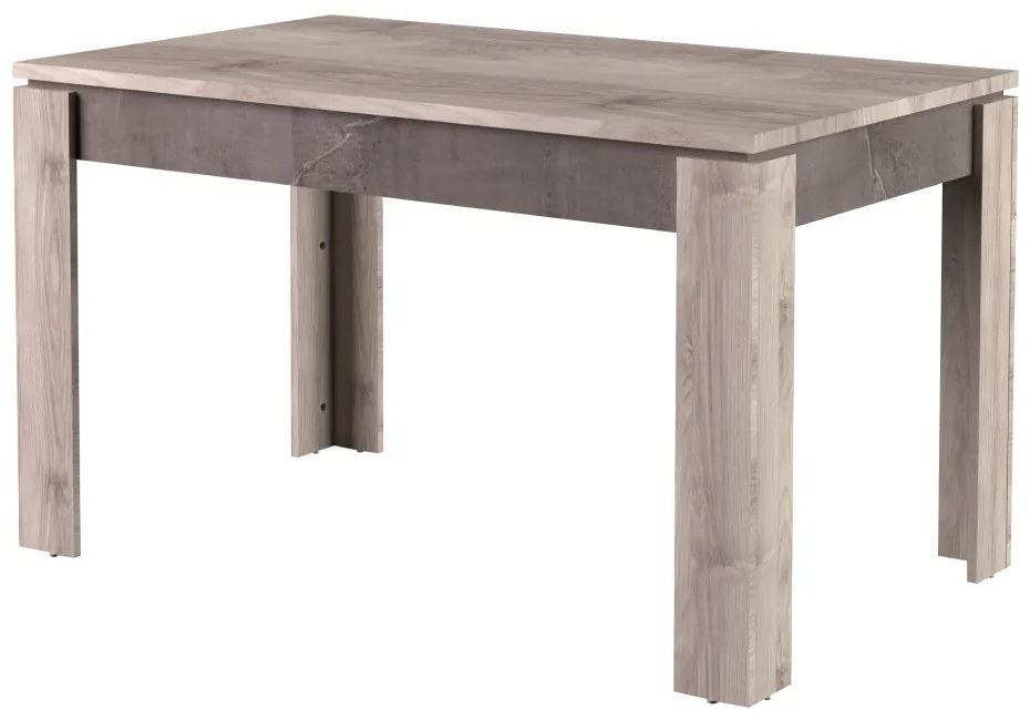 Jedálenský rozkladací stôl, gaštan nairobi/onyx, 130-175x80 cm, JESI NEW