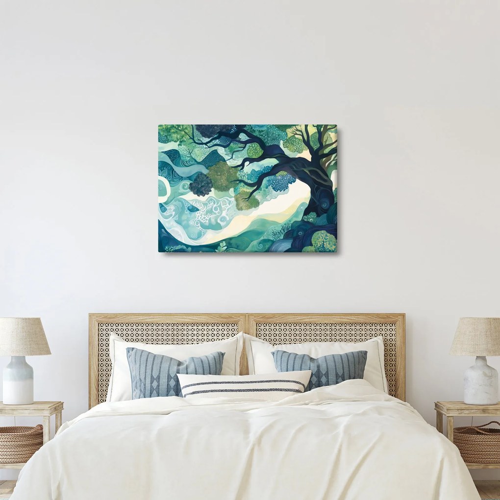 Obraz – Zelená koruna stromu života (70x50 cm)