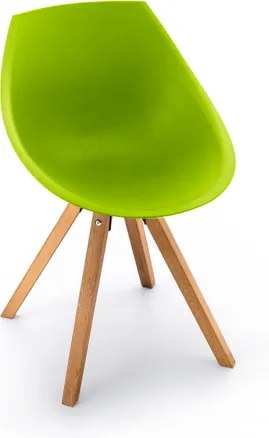 DREVONA Plastová stolička kuchynská zelená GORKA