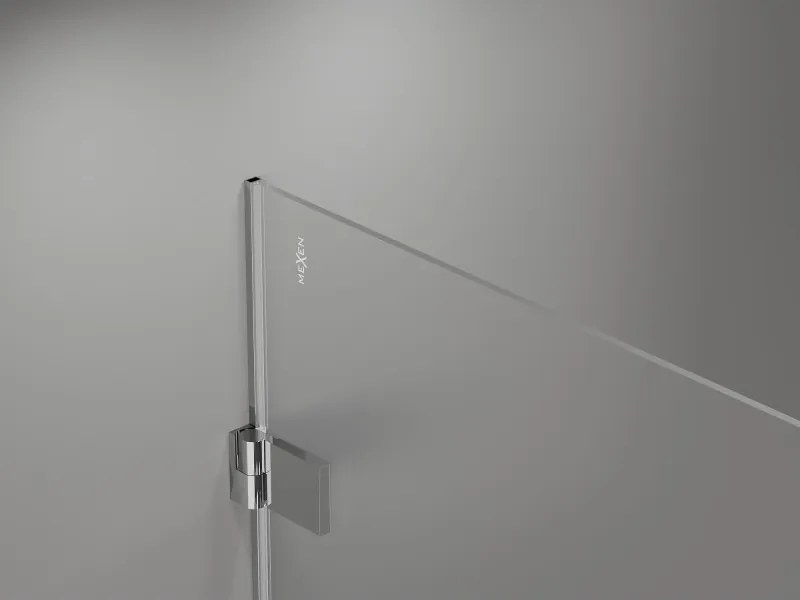 Mexen Lunar-B, výklopný sprchový kút ľavý 85 x 70 cm, 8mm číre sklo, chrómový profil, 832-085-070-01-00-L
